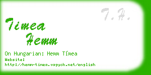 timea hemm business card